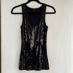 Express sequins black tank top